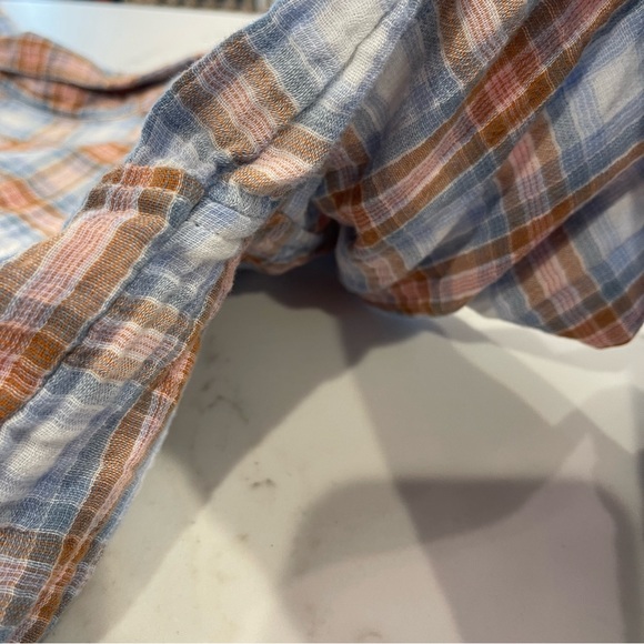 Universal Thread blue & orange lightweight button down shirt - Picture 10 of 15